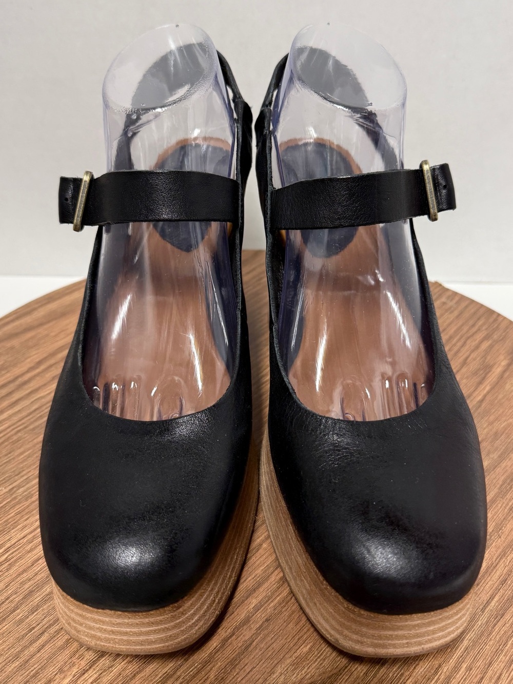 Kork-Ease Vanya RetroLuxe Slingback Platform Black Leather Sandals Shoes -9